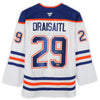 LEON DRAISAITL AUTOGRAPHED EDMONTON OILERS WHITE JERSEY – SIGNED NHL HOCKEY MEMORABILIA COLLECTIBLE (SIZE L OR XL)
