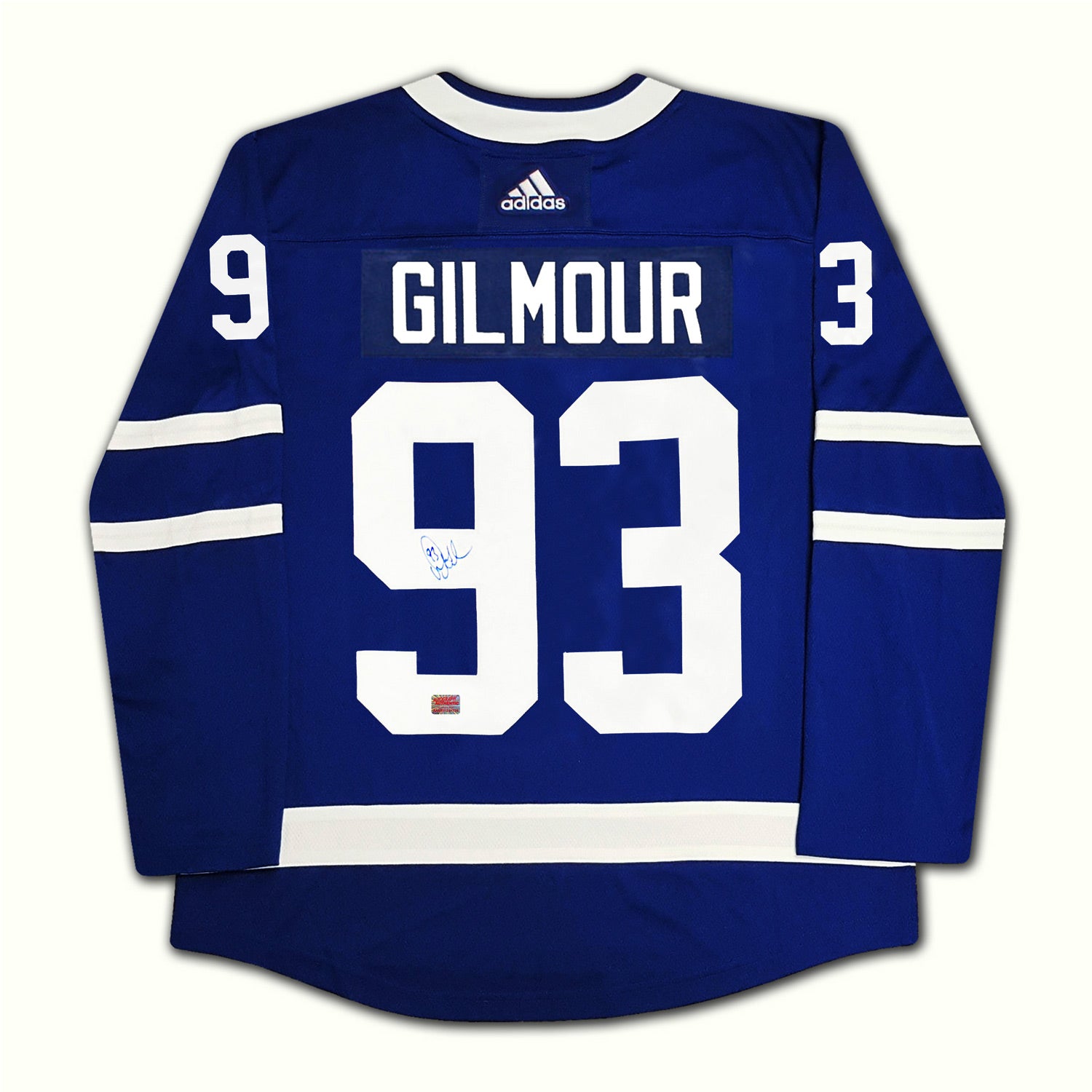 DOUG GILMOUR AUTOGRAPHED TORONTO MAPLE LEAFS BLUE ADIDAS JERSEY – SIGNED NHL HOCKEY MEMORABILIA COLLECTIBLE (SIZE L OR XL)