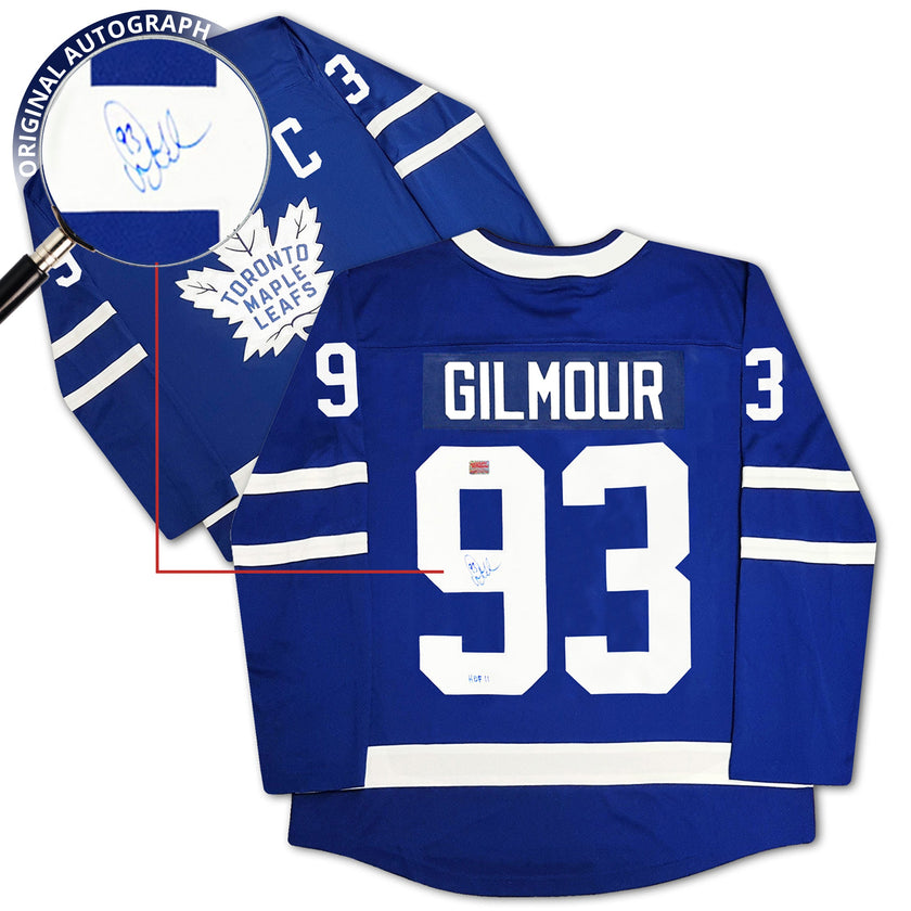 DOUG GILMOUR AUTOGRAPHED TORONTO MAPLE LEAFS BLUE JERSEY – SIGNED NHL HOCKEY MEMORABILIA COLLECTIBLE (SIZE L OR XL)