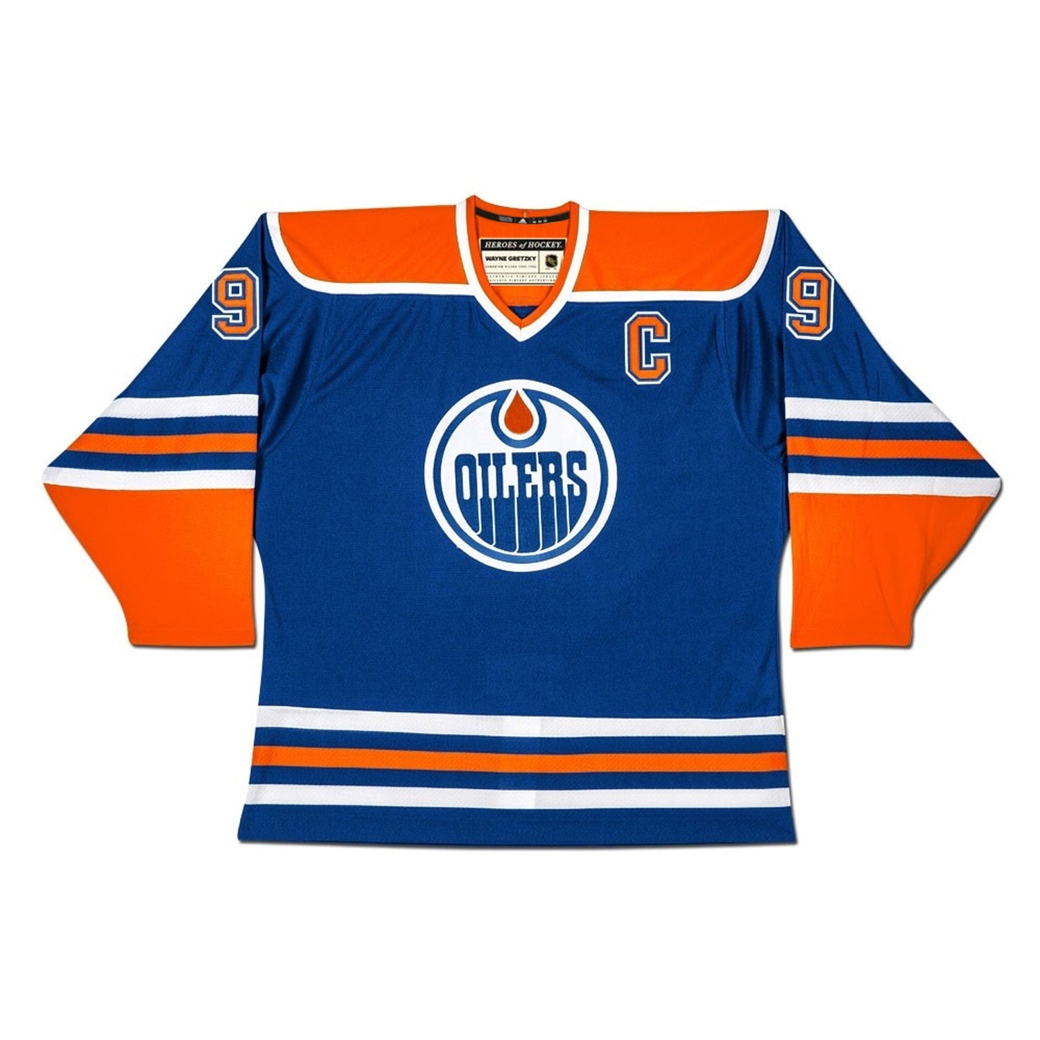 WAYNE GRETZKY AUTOGRAPHED EDMONTON OILERS BLUE JERSEY – UDA COA – THE GREAT ONE SIGNED NHL HOCKEY MEMORABILIA COLLECTIBLE (SIZE L OR XL)