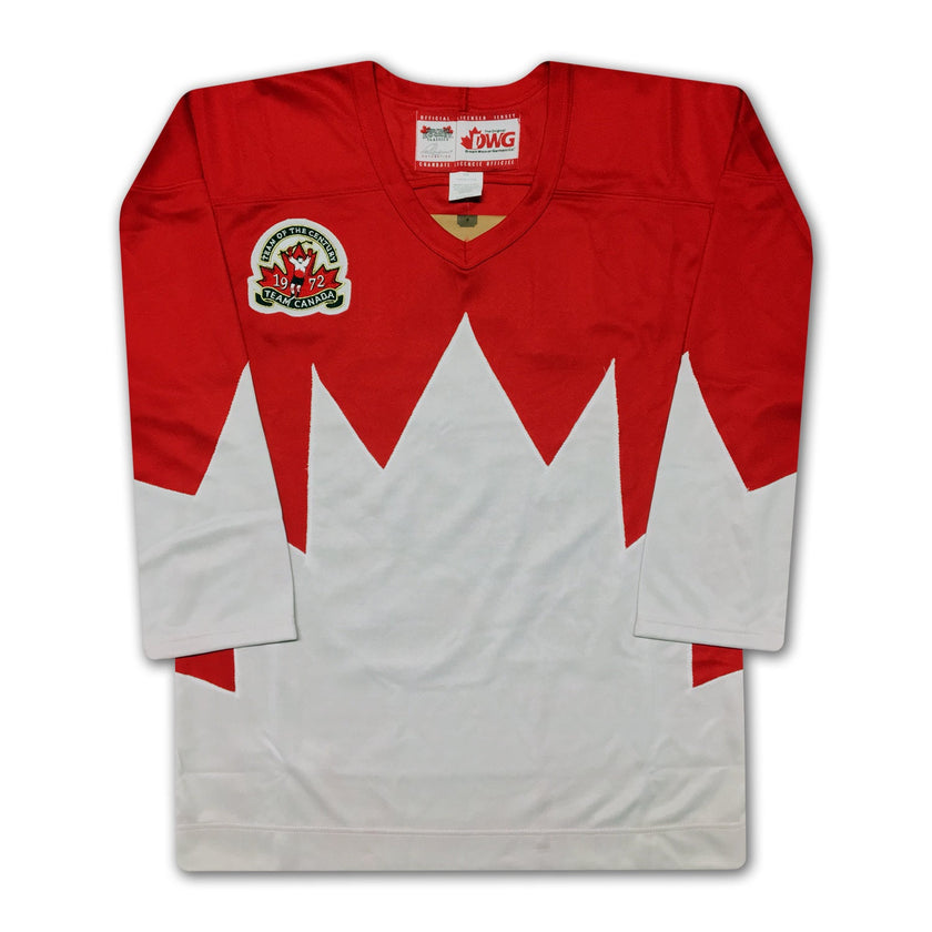 PAUL HENDERSON TEAM CANADA AUTOGRAPHED 1972 SUMMIT SERIES RED JERSEY – SIGNED HOCKEY MEMORABILIA COLLECTIBLE (SIZE L OR XL)