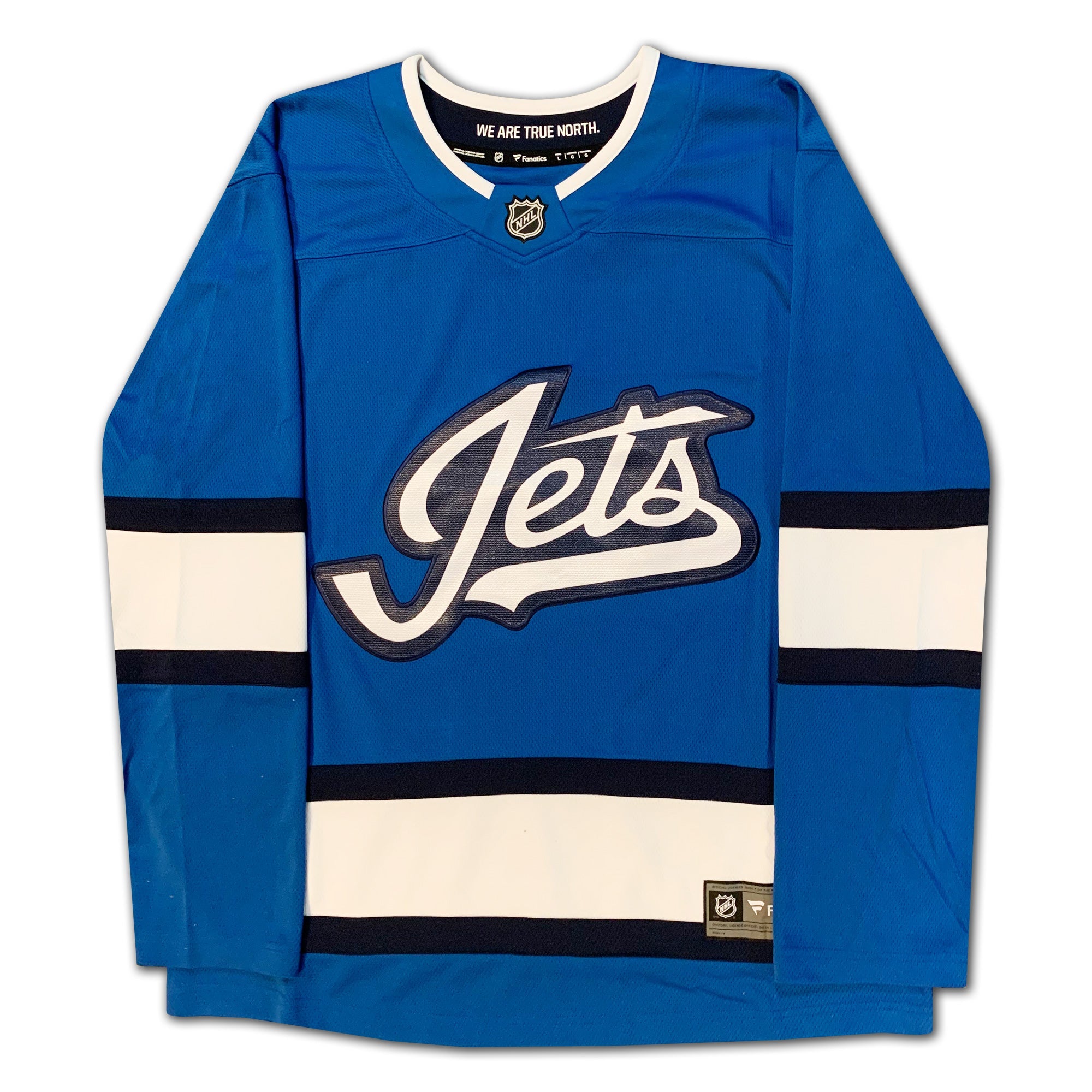 BOBBY HULL WINNIPEG JETS CAREER JERSEY – GOLDEN JET BLUE ALTERNATE – AUTOGRAPHED COLLECTIBLE – LIMITED EDITION /9 – OFFICIAL HOCKEY MEMORABILIA (SIZE L OR XL)