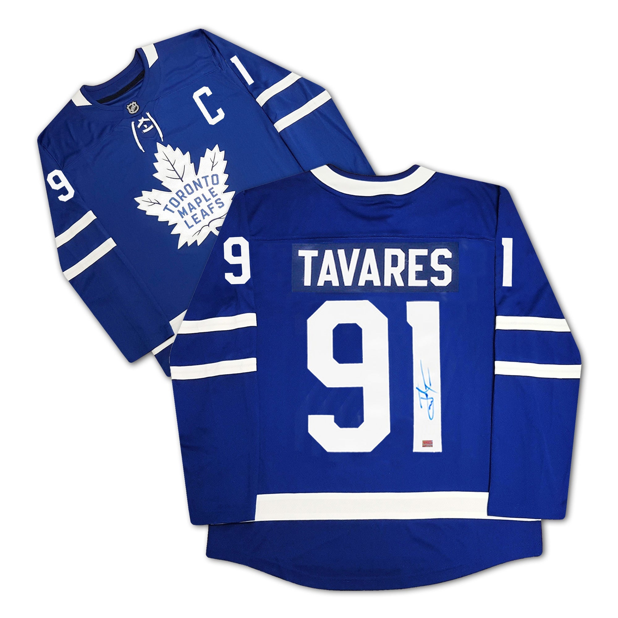 JOHN TAVARES AUTOGRAPHED TORONTO MAPLE LEAFS BLUE JERSEY – SIGNED NHL HOCKEY MEMORABILIA COLLECTIBLE (SIZE L OR XL)