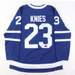 MATTHEW KNIES AUTOGRAPHED TORONTO MAPLE LEAFS BLUE JERSEY – SIGNED NHL HOCKEY MEMORABILIA COLLECTIBLE (SIZE L OR XL)