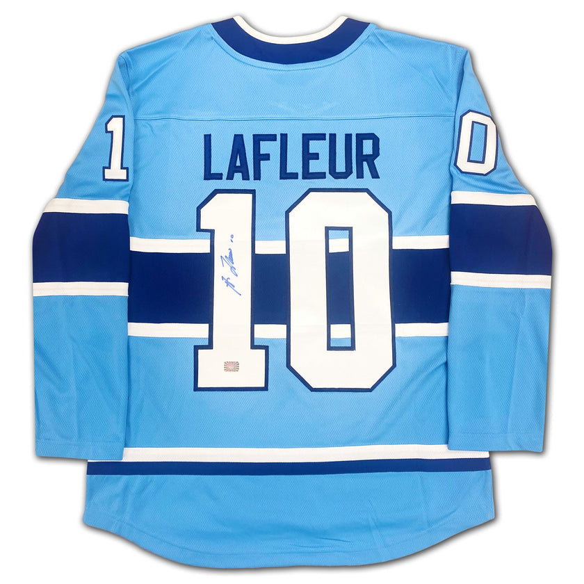 GUY LAFLEUR AUTOGRAPHED MONTREAL CANADIENS LIGHT BLUE SPECIAL EDITION JERSEY – SIGNED NHL HOCKEY COLLECTIBLE (SIZE L OR XL)