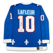 GUY LAFLEUR AUTOGRAPHED QUEBEC NORDIQUES BLUE JERSEY – SIGNED NHL HOCKEY MEMORABILIA COLLECTIBLE (SIZE L OR XL)