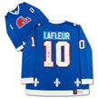 GUY LAFLEUR AUTOGRAPHED QUEBEC NORDIQUES BLUE JERSEY – SIGNED NHL HOCKEY MEMORABILIA COLLECTIBLE (SIZE L OR XL)