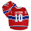 GUY LAFLEUR AUTOGRAPHED MONTREAL CANADIENS RED JERSEY – SIGNED NHL HOCKEY MEMORABILIA COLLECTIBLE (SIZE L OR XL)