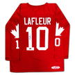 GUY LAFLEUR AUTOGRAPHED TEAM CANADA 1976 RED JERSEY – SIGNED NHL & INTERNATIONAL HOCKEY MEMORABILIA (SIZE L OR XL)