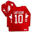 GUY LAFLEUR AUTOGRAPHED TEAM CANADA 1976 RED JERSEY – SIGNED NHL & INTERNATIONAL HOCKEY MEMORABILIA (SIZE L OR XL)