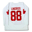 ERIC LINDROS AUTOGRAPHED TEAM CANADA JERSEY – SIGNED NHL & OLYMPIC HOCKEY MEMORABILIA COLLECTIBLE (SIZE L OR XL)