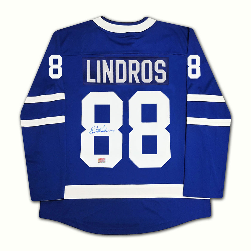 ERIC LINDROS AUTOGRAPHED TORONTO MAPLE LEAFS BLUE JERSEY – SIGNED NHL HOCKEY MEMORABILIA COLLECTIBLE (SIZE L OR XL)