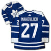 FRANK MAHOVLICH AUTOGRAPHED TORONTO MAPLE LEAFS REVERSE RETRO BLUE JERSEY – SIGNED NHL HOCKEY MEMORABILIA COLLECTIBLE (SIZE L OR XL)