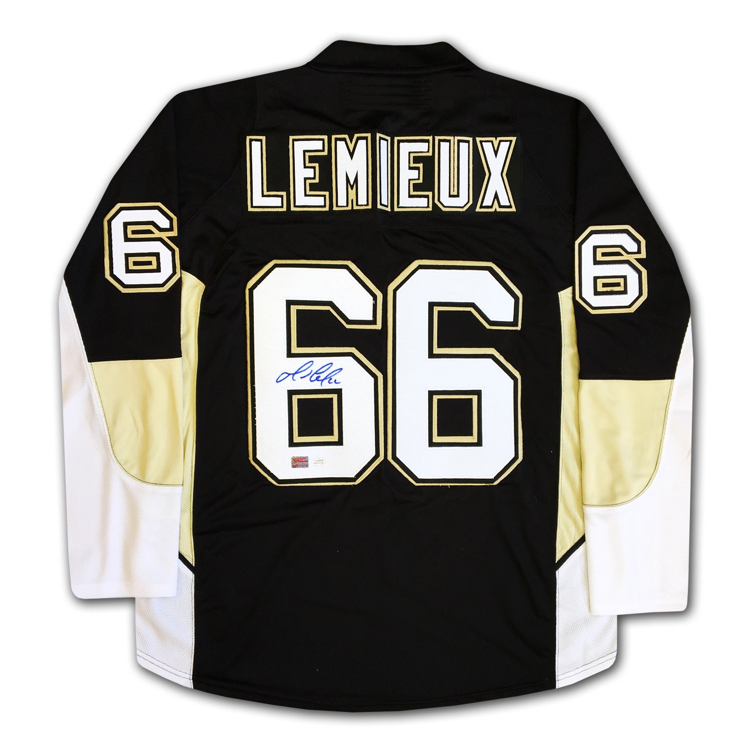 MARIO LEMIEUX AUTOGRAPHED PITTSBURGH PENGUINS BLACK JERSEY – SIGNED NHL HOCKEY MEMORABILIA COLLECTIBLE (SIZE L OR XL)