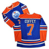 PAUL COFFEY AUTOGRAPHED EDMONTON OILERS BLUE JERSEY – SIGNED NHL HOCKEY MEMORABILIA COLLECTIBLE (SIZE L OR XL)