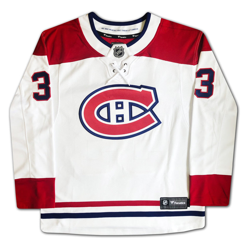 PATRICK ROY AUTOGRAPHED MONTREAL CANADIENS WHITE JERSEY – SIGNED NHL HOCKEY MEMORABILIA COLLECTIBLE (SIZE L OR XL)