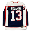 TEEMU SELANNE AUTOGRAPHED WINNIPEG JETS WHITE JERSEY – SIGNED NHL HOCKEY MEMORABILIA COLLECTIBLE (SIZE L OR XL)