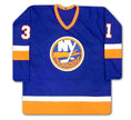 BILLY SMITH AUTOGRAPHED NEW YORK ISLANDERS BLUE JERSEY – SIGNED NHL HOCKEY MEMORABILIA COLLECTIBLE (SIZE L OR XL)
