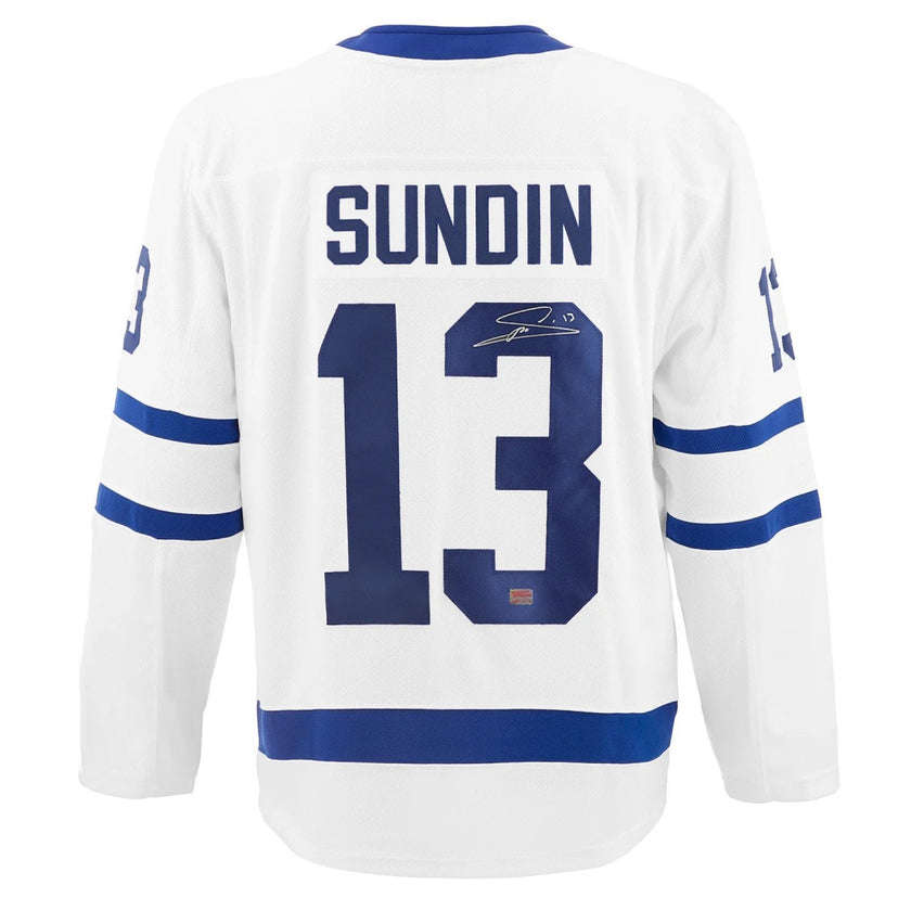 MATS SUNDIN AUTOGRAPHED TORONTO MAPLE LEAFS WHITE JERSEY – SIGNED NHL HOCKEY COLLECTIBLE MEMORABILIA (SIZE L OR XL)