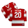 VLADISLAV TRETIAK AUTOGRAPHED RUSSIAN CCCP RED JERSEY – SIGNED SOVIET HOCKEY COLLECTIBLE MEMORABILIA (SIZE L OR XL)