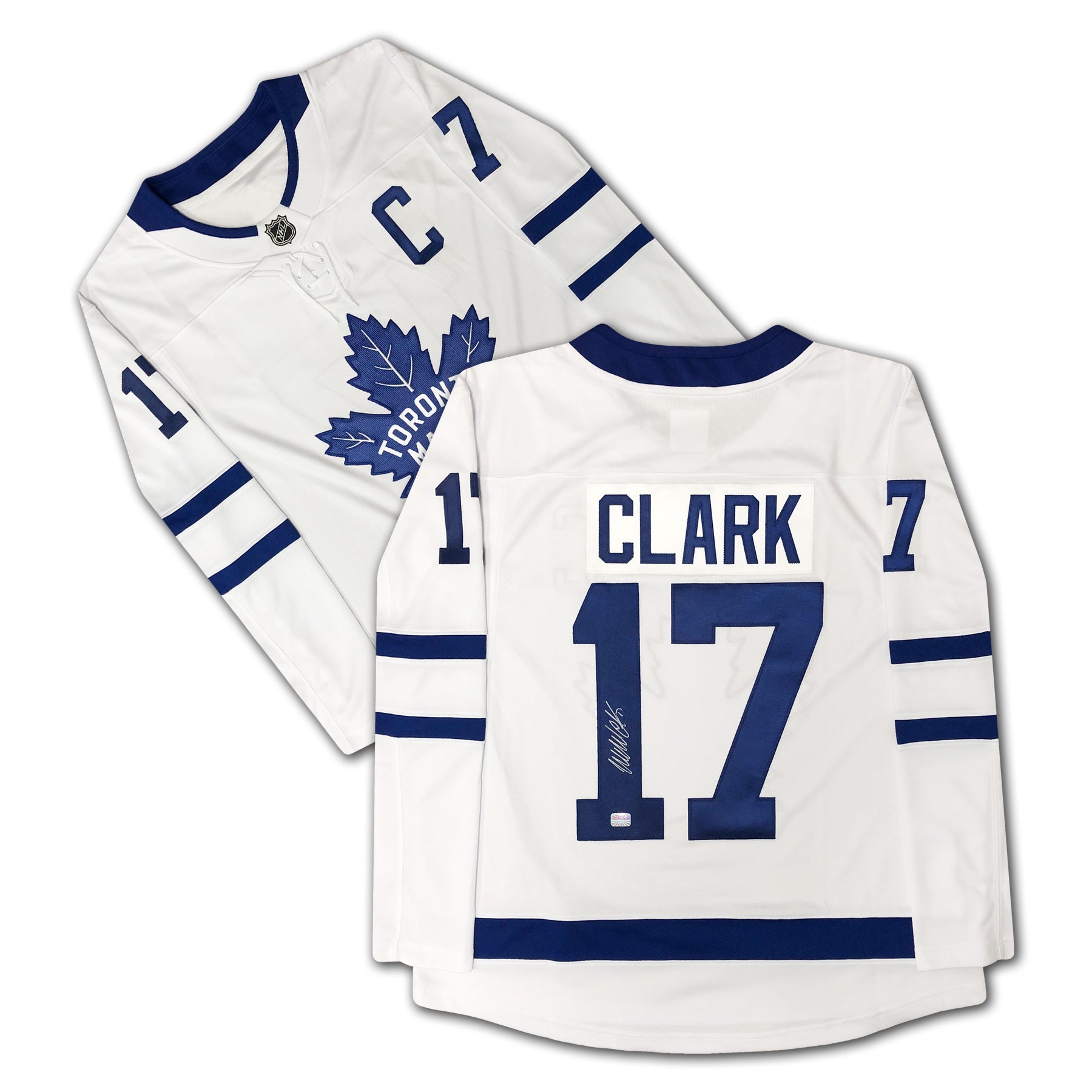 WENDEL CLARK AUTOGRAPHED TORONTO MAPLE LEAFS WHITE JERSEY – SIGNED NHL HOCKEY MEMORABILIA COLLECTIBLE (SIZE L OR XL)