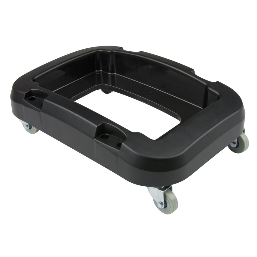 Recycling & Waste Receptacle Dolly, Polypropylene, Black, Fits: 17-1/4