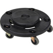 Waste Container Dolly, Polypropylene, Black, Fits: 24