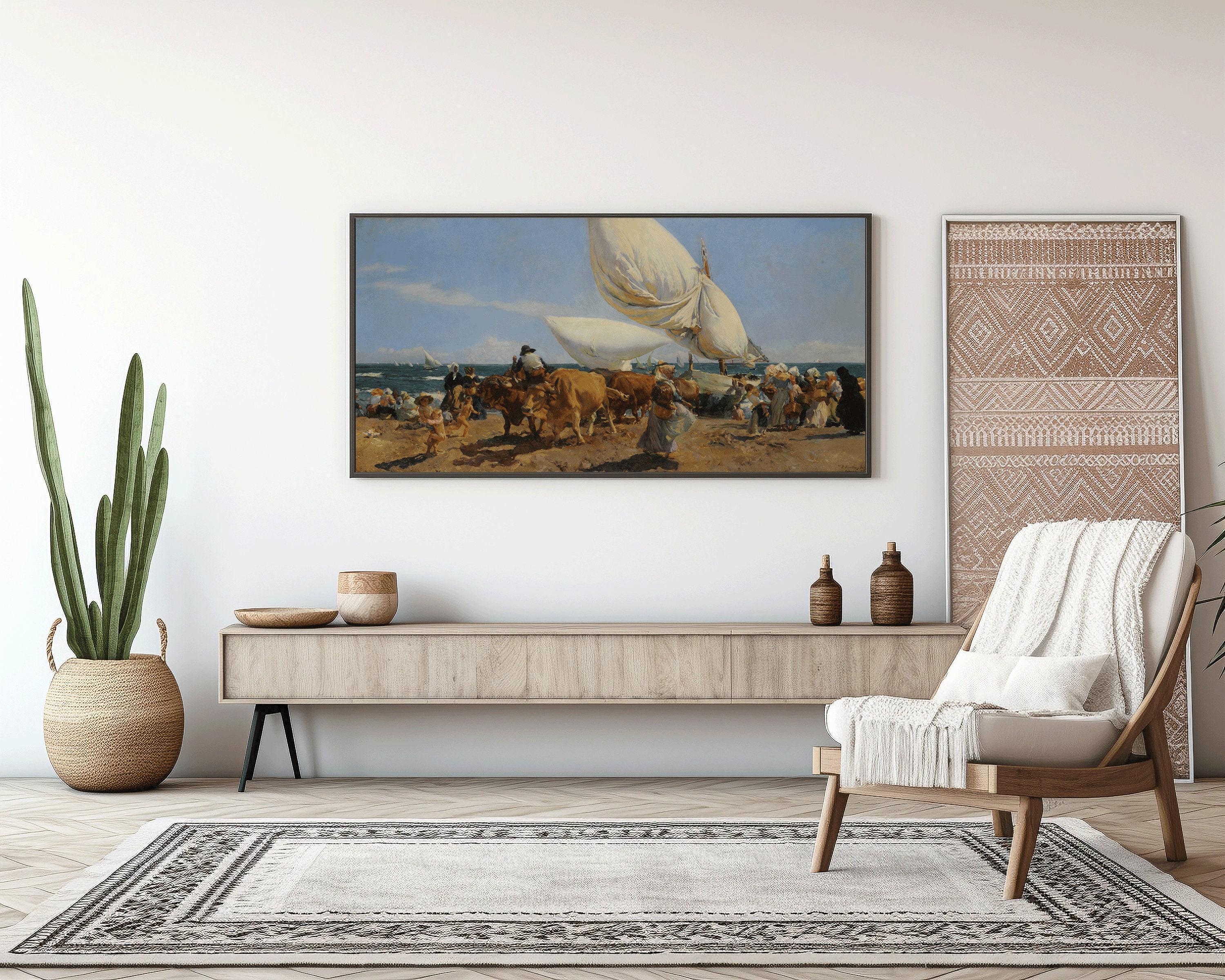 Joaqu√≠n Sorolla: The Return of the Fish - Impressionist Panoramic Art Print (2x1)