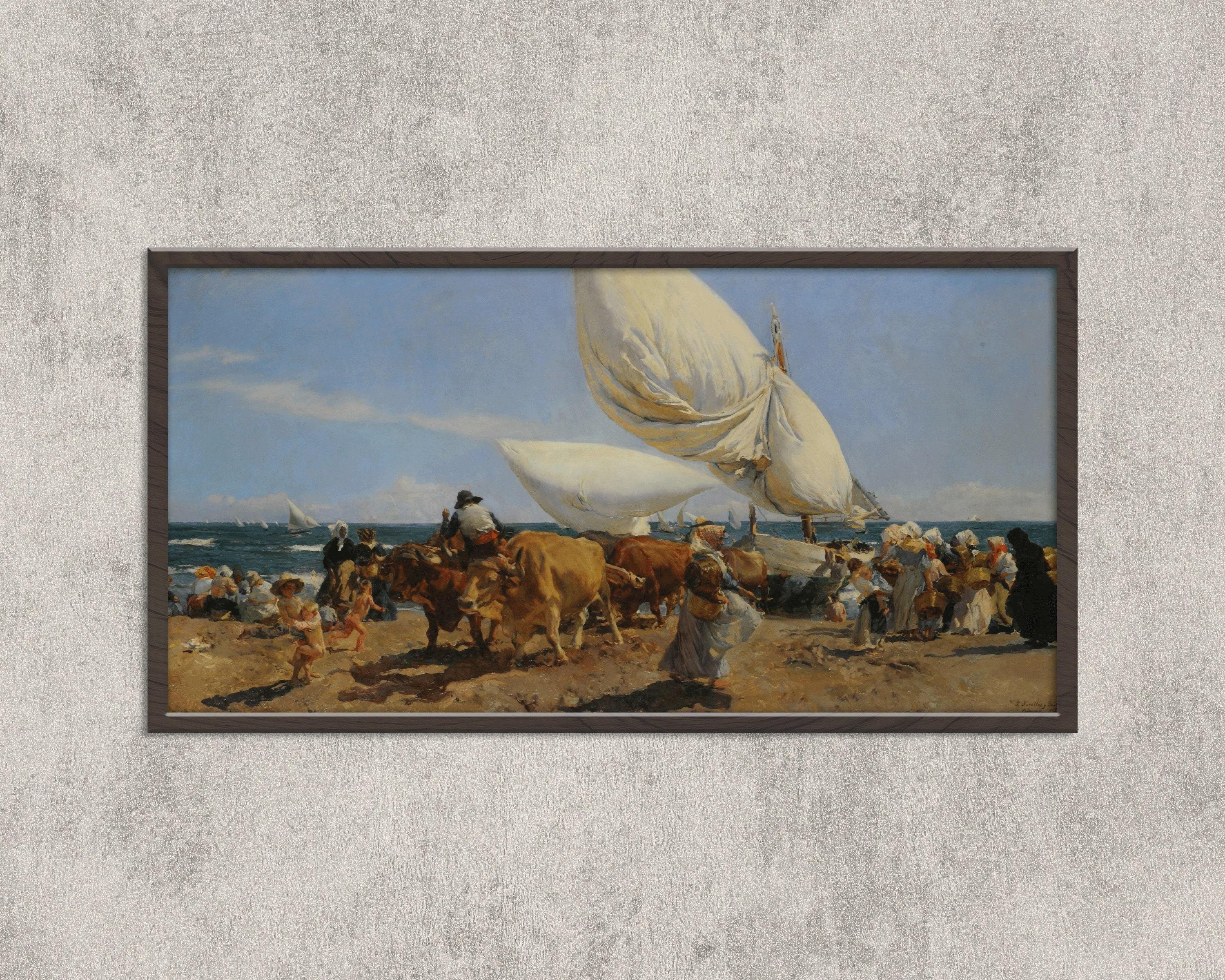Joaqu√≠n Sorolla: The Return of the Fish - Impressionist Panoramic Art Print (2x1)