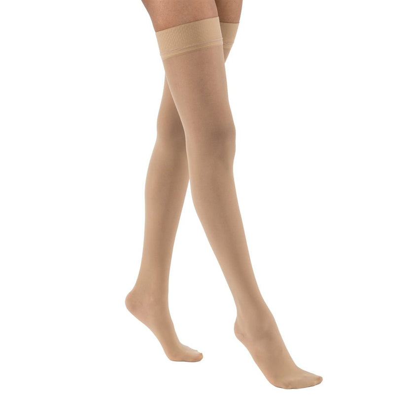 JOBST UltraSheer 30-40 mmHg Thigh High Dot Band Stockings, Closed Toe