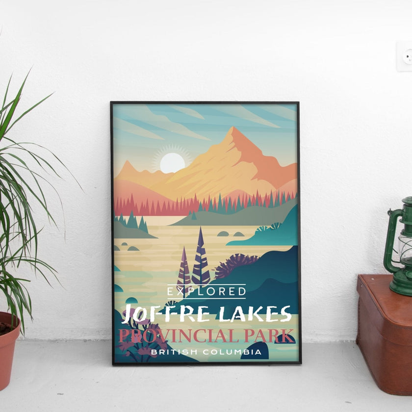 Joffre Lakes Provincial Park 'Explored' Poster, Canada Parks