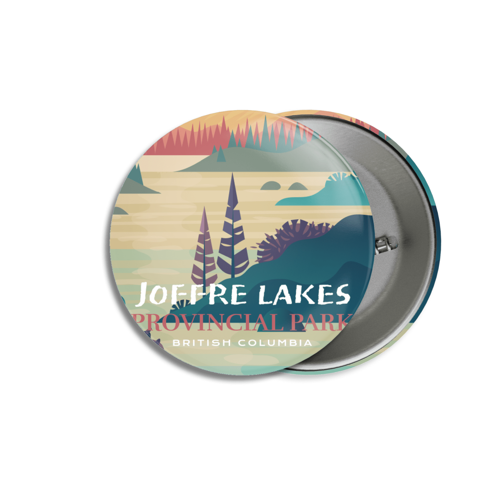 Joffre Lakes Provincial Park of British Columbia Pinback Button, Canada Parks