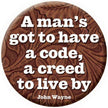 John Wayne A Code Button - Disc