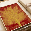 Joichi Hoshi Gold Tree Print: Vintage Japanese Woodblock Art
