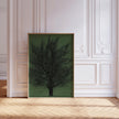 Joichi Hoshi Tree Art Print: Vintage Japanese Woodblock, Green & Black