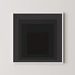 Josef Albers Inspired 'Angel' Giclee Print: Mid-Century Modern Art, Black Homage to the Square