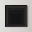 Josef Albers Inspired 'Angel' Giclee Print: Mid-Century Modern Art, Black Homage to the Square