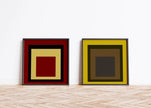 Josef Albers Inspired Art Print Set: Mid-Century Modern Square Homage