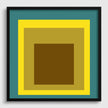 Josef Albers Inspired ‚ÄúMemento‚Äù Homage to the Square Giclee Print: Mid-Century Modern Art