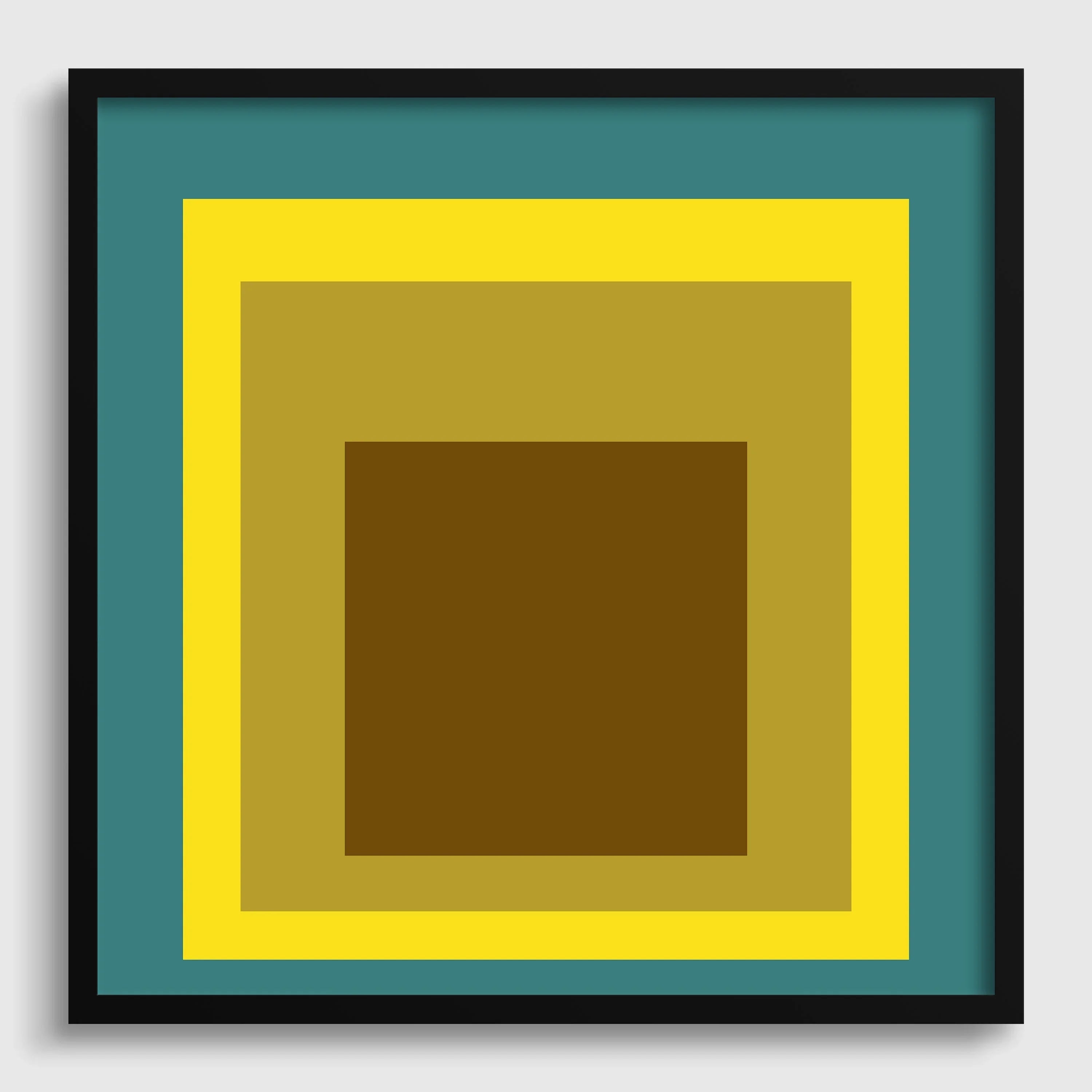 Josef Albers Inspired ‚ÄúMemento‚Äù Homage to the Square Giclee Print: Mid-Century Modern Art
