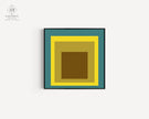 Josef Albers Inspired ‚ÄúMemento‚Äù Homage to the Square Giclee Print: Mid-Century Modern Art