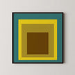 Josef Albers Inspired ‚ÄúMemento‚Äù Homage to the Square Giclee Print: Mid-Century Modern Art