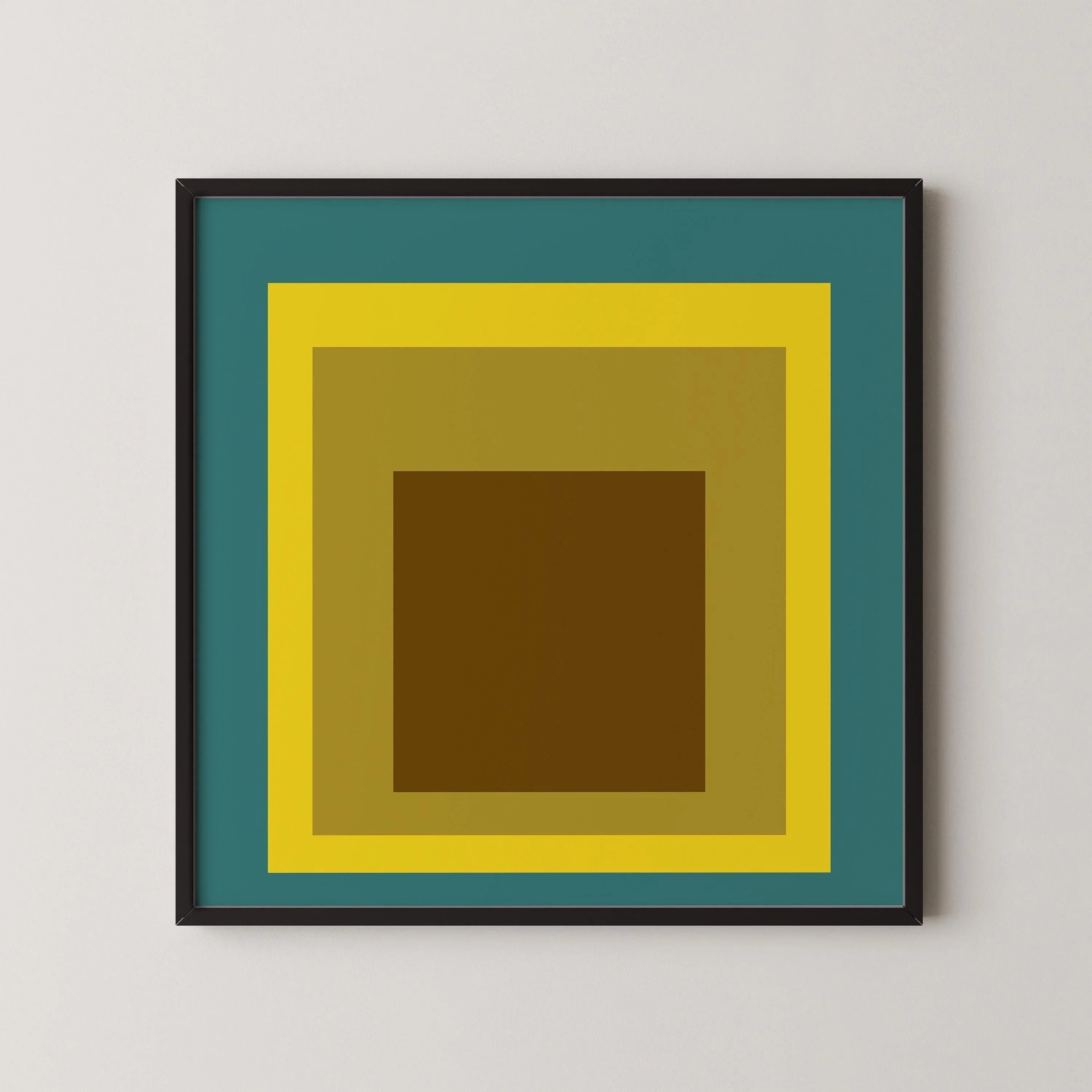 Josef Albers Inspired ‚ÄúMemento‚Äù Homage to the Square Giclee Print: Mid-Century Modern Art
