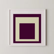Josef Albers Inspired 'Dessert' Art Print 'Homage to the Square' Mid-Century Modern Giclee, Framed Option