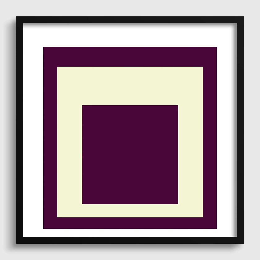 Josef Albers Inspired 'Dessert' Art Print 'Homage to the Square' Mid-Century Modern Giclee, Framed Option