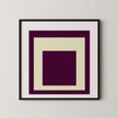 Josef Albers Inspired 'Dessert' Art Print 'Homage to the Square' Mid-Century Modern Giclee, Framed Option