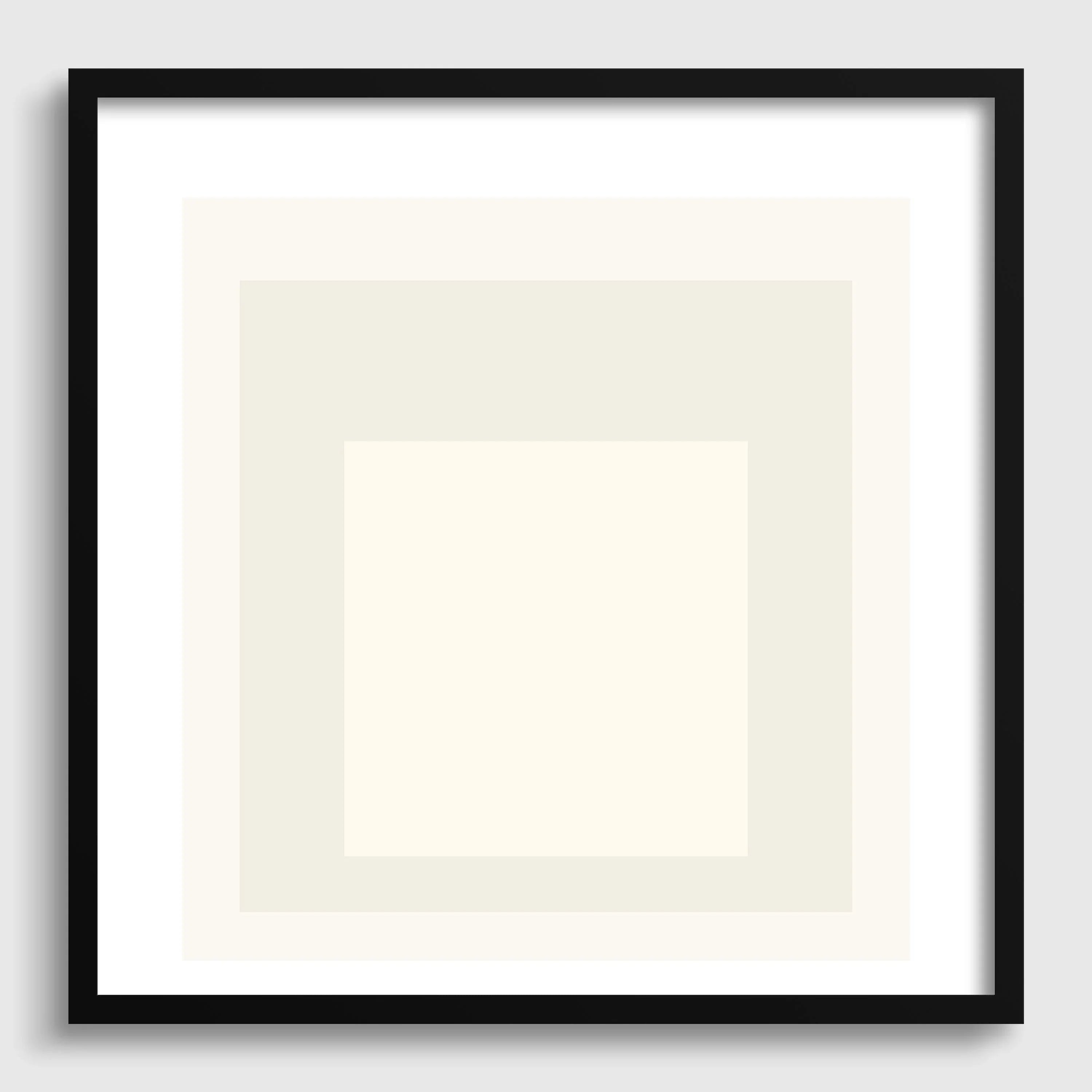 Josef Albers Inspired 'Devil' Giclee Print: Mid-Century Modern Art, Handframed Option (1x1)