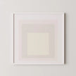 Josef Albers Inspired 'Devil' Giclee Print: Mid-Century Modern Art, Handframed Option (1x1)