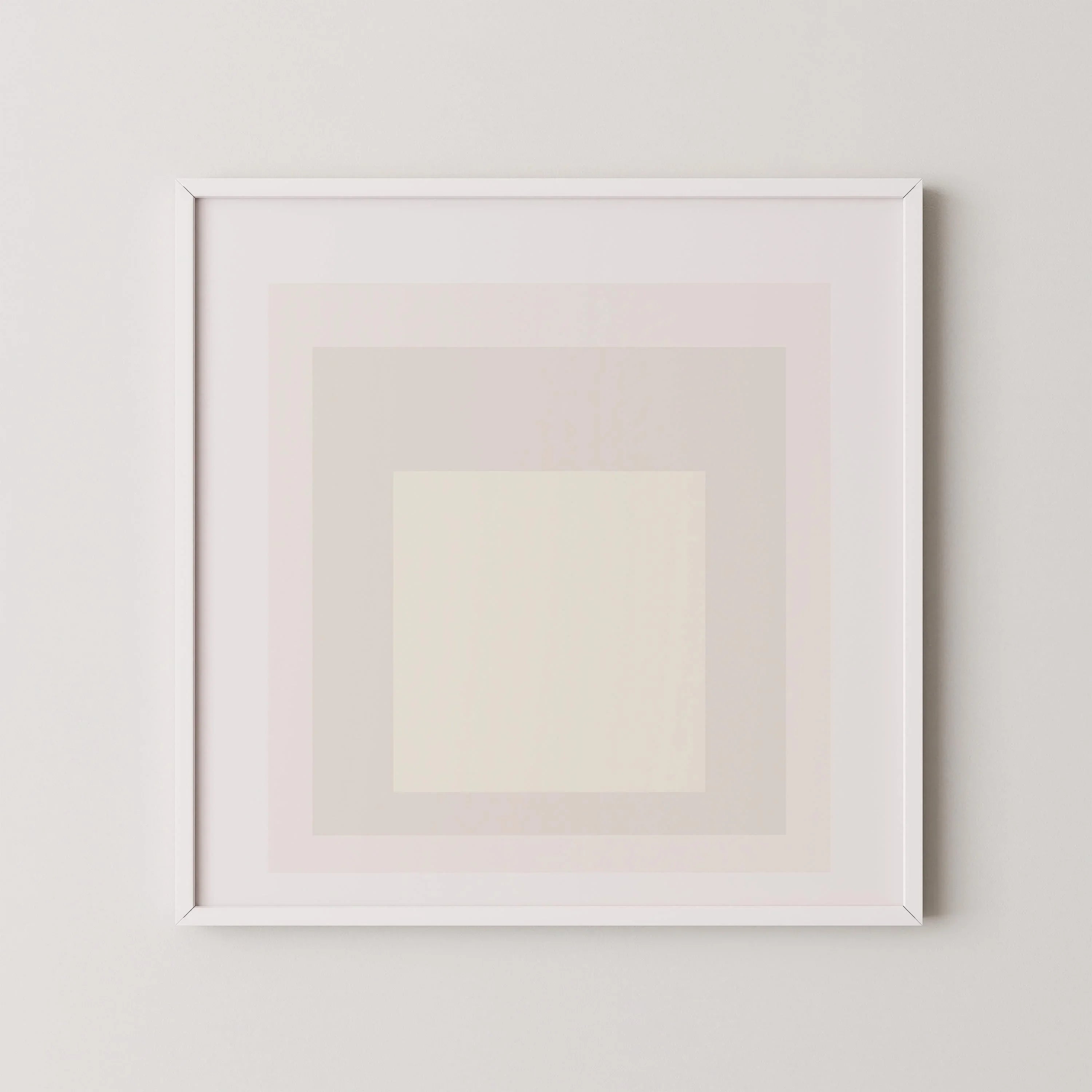 Josef Albers Inspired 'Devil' Giclee Print: Mid-Century Modern Art, Handframed Option (1x1)