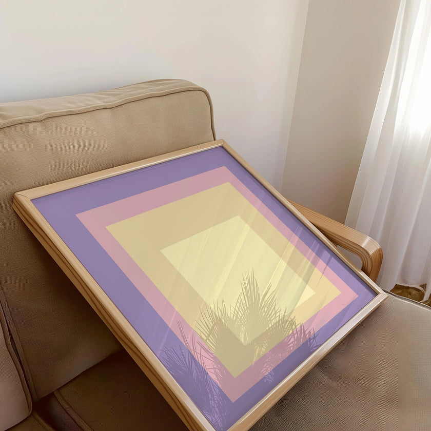Josef Albers Inspired ‚ Dusk‚Äô Art Print: Mid-Century Modern Homage to the Square